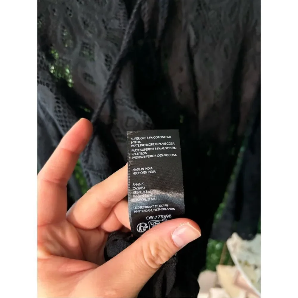 Free People Better With Time Bodysuit Black Size XS NWT